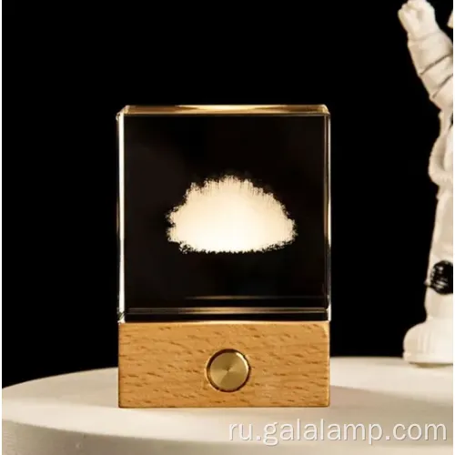 3D лазерный резной деревянный светящийся ночной свет